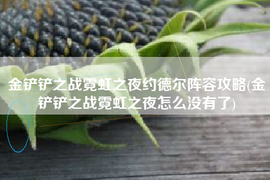 金铲铲之战霓虹之夜约德尔阵容攻略(金铲铲之战霓虹之夜怎么没有了)