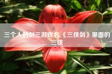 三个人的剑三游戏名,《三侠剑》里面的三侠