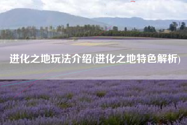 进化之地玩法介绍(进化之地特色解析)