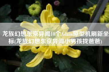 龙族幻想东京异闻10个Adam原型机刷新坐标(龙族幻想东京异闻小男孩找爸爸)