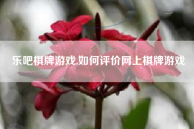 乐吧棋牌游戏,如何评价网上棋牌游戏
