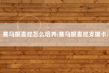 赛马娘麦昆怎么培养(赛马娘麦昆支援卡)