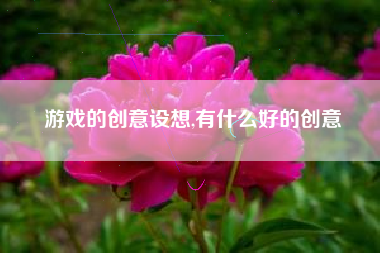 游戏的创意设想,有什么好的创意