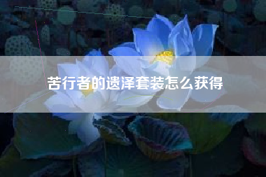 苦行者的遗泽套装怎么获得