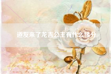 道友来了龙吉公主有什么缘分