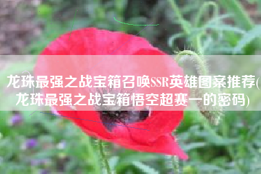 龙珠最强之战宝箱召唤SSR英雄图案推荐(龙珠最强之战宝箱悟空超赛一的密码)