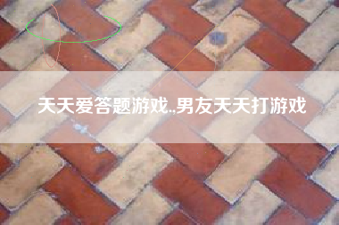 天天爱答题游戏.,男友天天打游戏