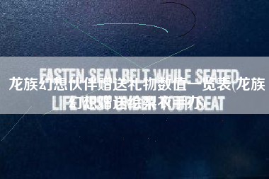龙族幻想伙伴赠送礼物数值一览表(龙族幻想赠送绘梨衣手办)