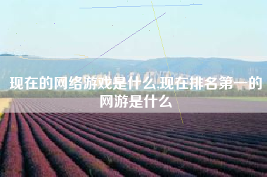 现在的网络游戏是什么,现在排名第一的网游是什么