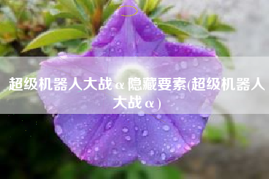 超级机器人大战α隐藏要素(超级机器人大战α)