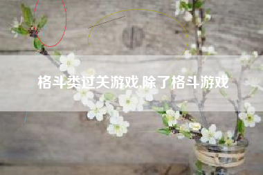 格斗类过关游戏,除了格斗游戏