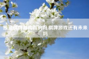 投资棋牌游戏真的吗,棋牌游戏还有未来吗