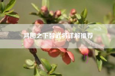鸿图之下智武将详解推荐