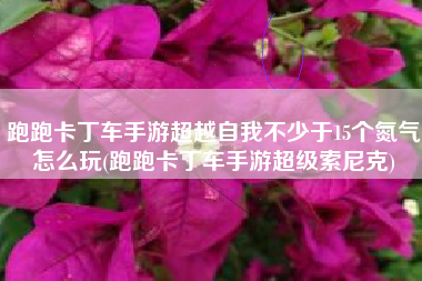 跑跑卡丁车手游超越自我不少于15个氮气怎么玩(跑跑卡丁车手游超级索尼克)