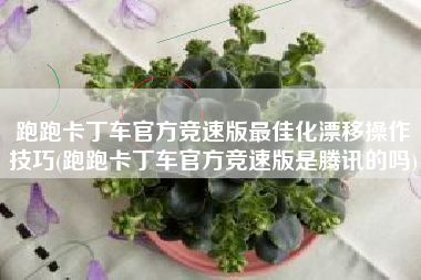 跑跑卡丁车官方竞速版最佳化漂移操作技巧(跑跑卡丁车官方竞速版是腾讯的吗)
