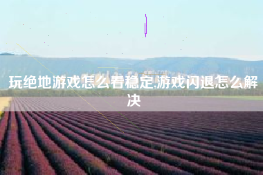 玩绝地游戏怎么看稳定,游戏闪退怎么解决