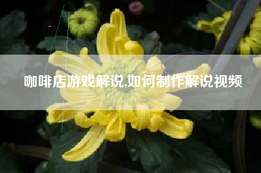 咖啡店游戏解说,如何制作解说视频