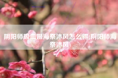 阴阳师吸血姬海祭沐风怎么得(阴阳师海祭沐风)