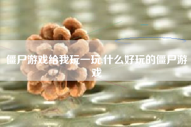 僵尸游戏给我玩一玩,什么好玩的僵尸游戏