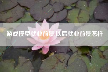 游戏模型就业前景,以后就业前景怎样