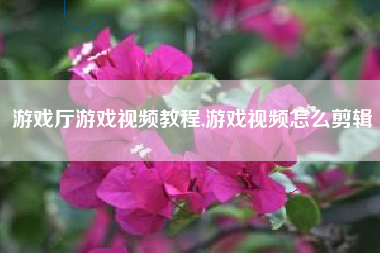 游戏厅游戏视频教程,游戏视频怎么剪辑