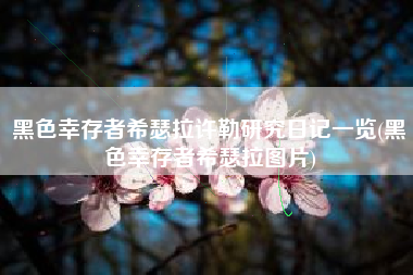 黑色幸存者希瑟拉许勒研究日记一览(黑色幸存者希瑟拉图片)