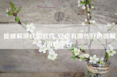 能破解游戏的软件.,安卓有哪些好的破解游戏平台
