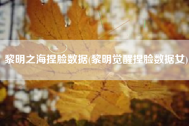 黎明之海捏脸数据(黎明觉醒捏脸数据女)