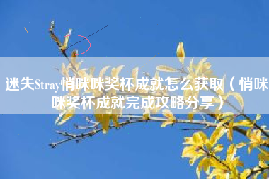 迷失Stray悄咪咪奖杯成就怎么获取（悄咪咪奖杯成就完成攻略分享）