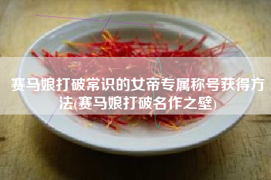 赛马娘打破常识的女帝专属称号获得方法(赛马娘打破名作之壁)
