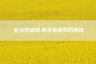 尼尔的游戏,有没有推荐的游戏