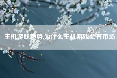 主机游戏趋势,为什么主机游戏会有市场