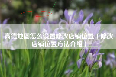 高德地图怎么设置修改店铺位置（修改店铺位置方法介绍）