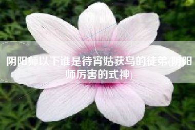 阴阳师以下谁是待宵姑获鸟的徒弟(阴阳师厉害的式神)