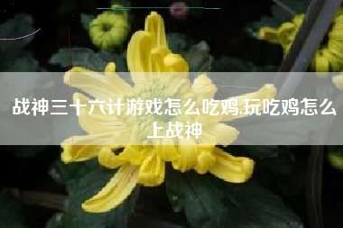 战神三十六计游戏怎么吃鸡,玩吃鸡怎么上战神