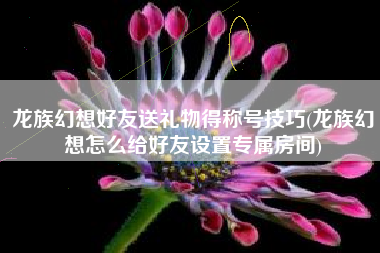 龙族幻想好友送礼物得称号技巧(龙族幻想怎么给好友设置专属房间)