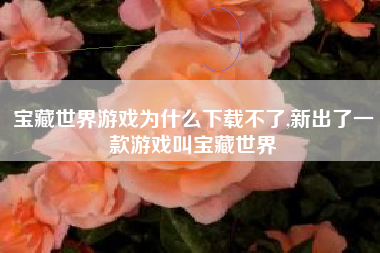 宝藏世界游戏为什么下载不了,新出了一款游戏叫宝藏世界