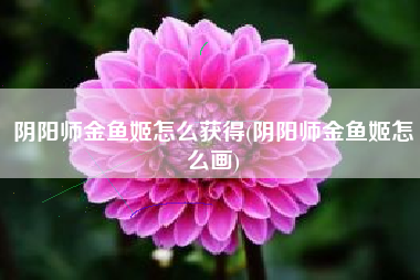 阴阳师金鱼姬怎么获得(阴阳师金鱼姬怎么画)