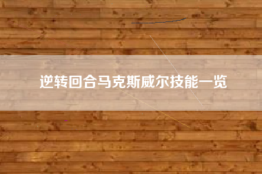 逆转回合马克斯威尔技能一览