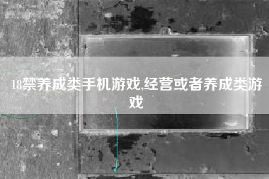 18禁养成类手机游戏,经营或者养成类游戏