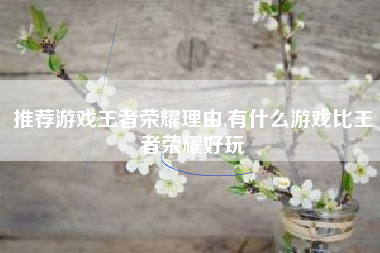 推荐游戏王者荣耀理由,有什么游戏比王者荣耀好玩