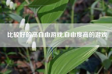 比较好的高自由游戏,自由度高的游戏