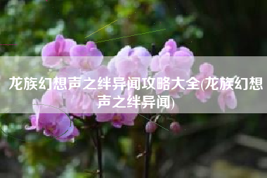 龙族幻想声之绊异闻攻略大全(龙族幻想声之绊异闻)