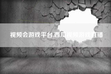视频会游戏平台,西瓜视频游戏直播