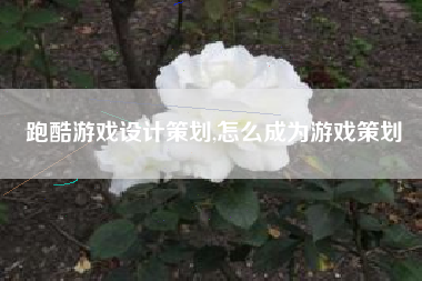 跑酷游戏设计策划,怎么成为游戏策划