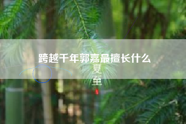 跨越千年郭嘉最擅长什么