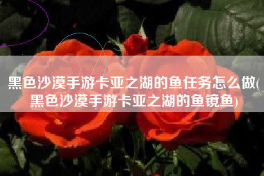 黑色沙漠手游卡亚之湖的鱼任务怎么做(黑色沙漠手游卡亚之湖的鱼镜鱼)