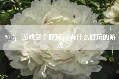 2017ps4游戏哪个好玩,ps4有什么好玩的游戏