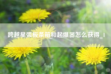 跨越星弧板条箱和起爆器怎么获得_1