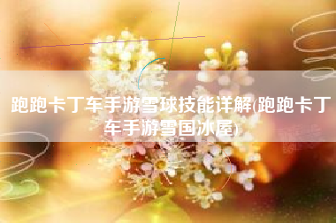 跑跑卡丁车手游雪球技能详解(跑跑卡丁车手游雪国冰屋)